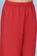Red Cotton Solid Tiered Suit Set image number 2