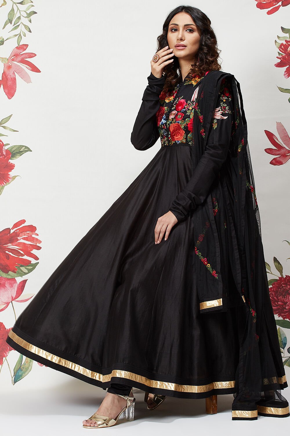 Biba black anarkali sale