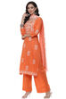 Peach Cotton Blend Unstitched Suit Set image number 5