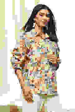 Multi-Colored Cotton Floral Shirt image number 4