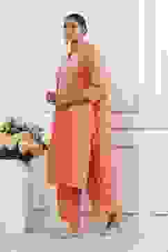 Coral Yarn-Dyed Straight Suit Set image number 3