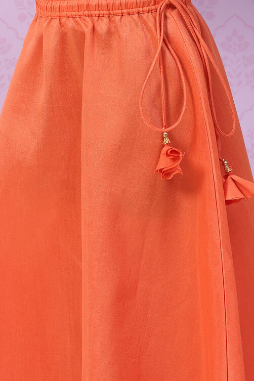 Peach Art Silk Lehenga Set image number 2