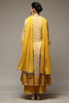 Yellow Modal Anarkali Kurta Churidar Suit Set image number 4