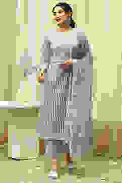 Teal Cotton Printed Unstitched Suit Set image number 1