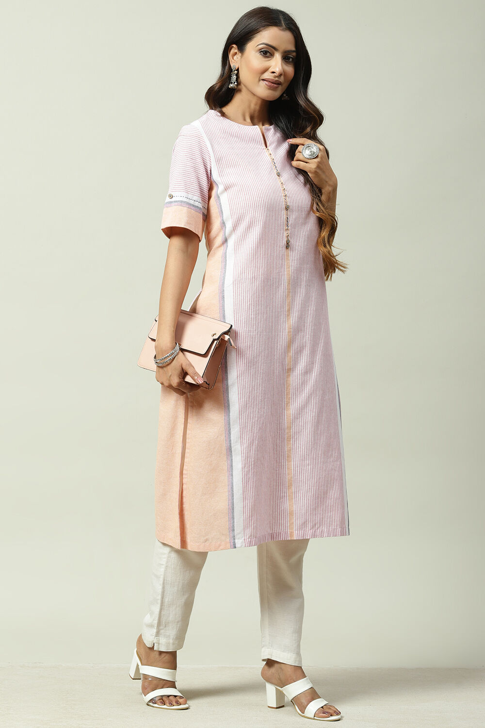 Natural Cotton Straight Kurta image number 2