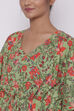 Green Cotton Printed Loungewear Kaftan image number 1
