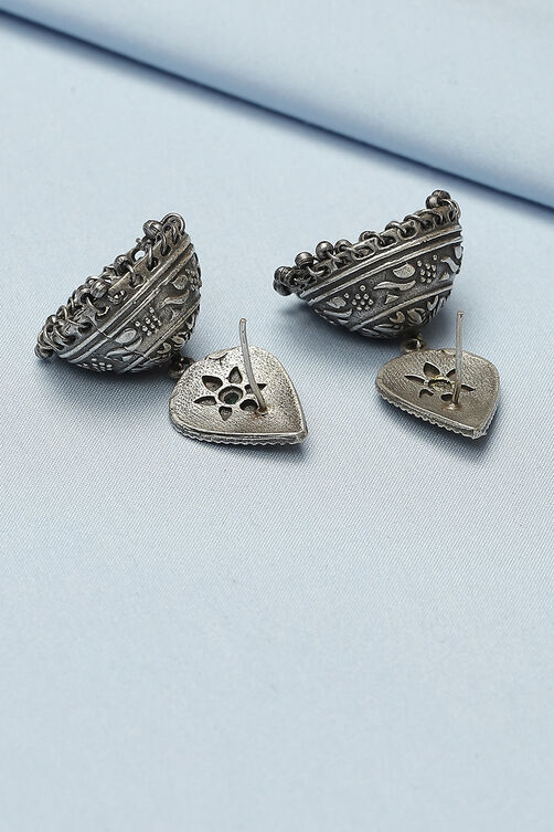 Silver Oxidised Jhumkas image number 2