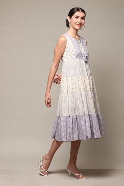 Lavender Cotton Tiered Dress image number 3