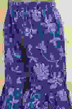 Blue Cotton Printed Tiered Kurta Set image number 2