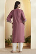 Black Viscose Silk Straight Kurta image number 4