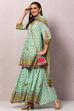 Mint Green Cotton Sharara Kurta Garara Suit Set image number 7