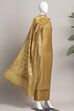 Yellow Banarasi Chanderi Banarasi Print Unstitched Suit Set image number 4