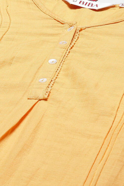 Blue Cotton Solid Kurti image number 1