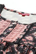 Black And Peach Flared Art Silk Printed Top image number 1