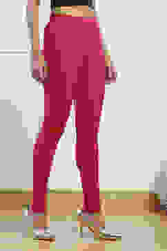 Fuschia Cotton Blend Solid Churidar image number 3