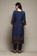 Blue Modal Digital Print Unstitched Suit Set image number 5