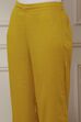 Yellow Viscose Chanderi Asymmetric Suit Set image number 2