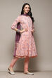 Pink Cotton Anarkali Kurta Churidar Suit Set image number 7