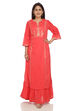 Coral Flared Cotton Printed Kurta image number 0