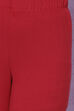 Red Cotton Girls Straight Kurta Legging Suit Set image number 1