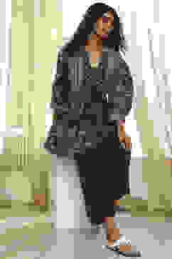 Indigo Pure Cotton Fusion Kurta Set image number 0