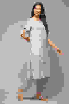 Beige Rayon Straight Printed 2 Piece Set image number 4