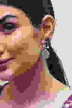 Navy Brass Drop & Danglers image number 1