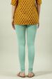 Camel Cotton Blend Solid Churidar image number 4
