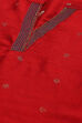 Red Polyester Straight Kurta image number 1