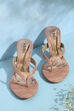 Gold Pu V-Strap Sandals image number 0
