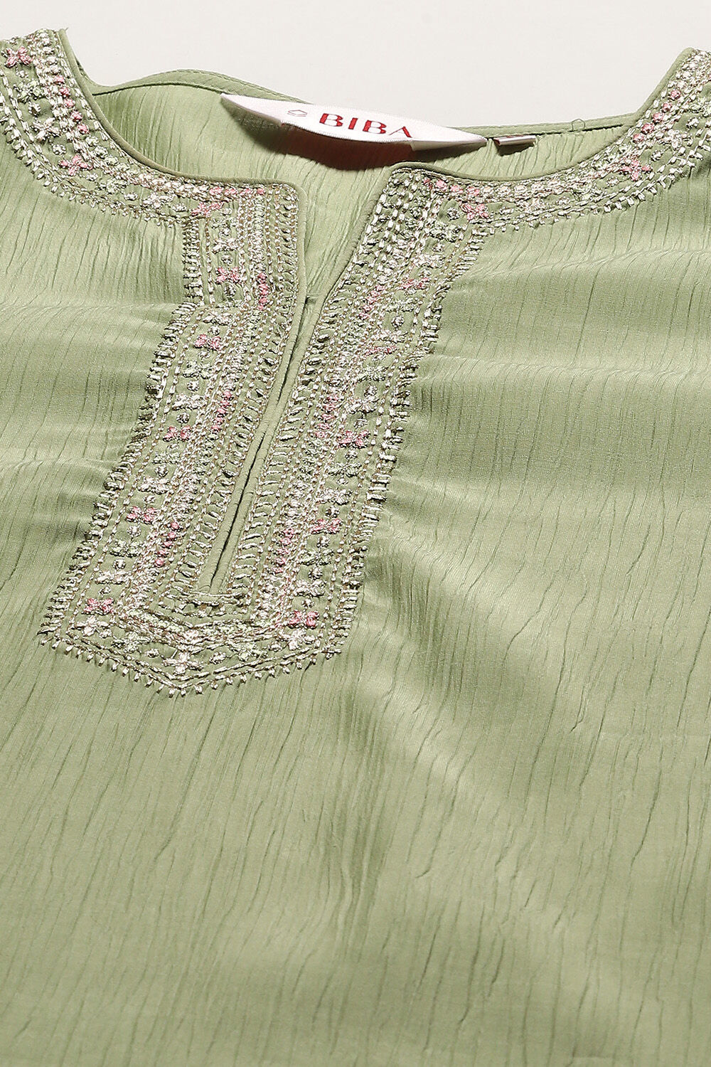 Pista Green Solid Straight Classic Kurta image number 1