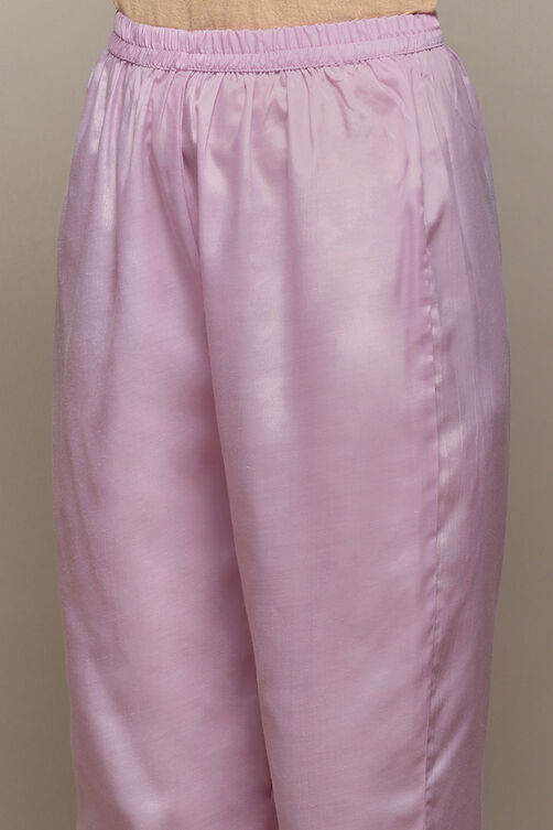 Lilac Modal Unstitched Suit Set image number 3