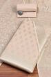 Light Pink Chanderi Ethnic Motif Unstitched Suit Set image number 0