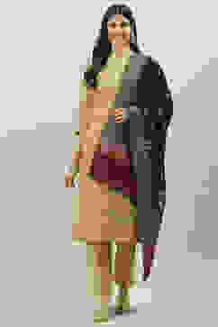 Black Acrylic Yarndyed Dupatta image number 0