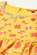 Yellow Cotton Gathered Printed Kurta Sharara Suit Set image number 5