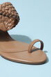 Beige Pu Ring Toe Sandals image number 1