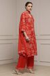 Navy Blue Viscose Rayon Straight Suit Set image number 5