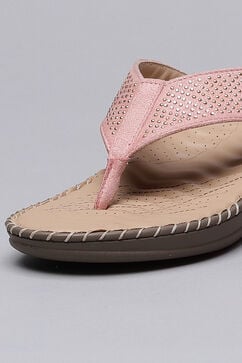 Pink Synthetic Suede Sandals image number 1