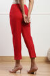 Off White Cotton Regular Pants image number 4