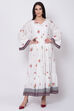 Off White Cotton Tiered Dress image number 0
