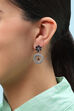 Navy Brass Earrings image number 3