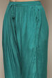 Turquoise Muslin Unstitched Suit set image number 3