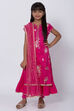 Pink Poly Cotton Double Layered Kurta Churidar Suit Set image number 0