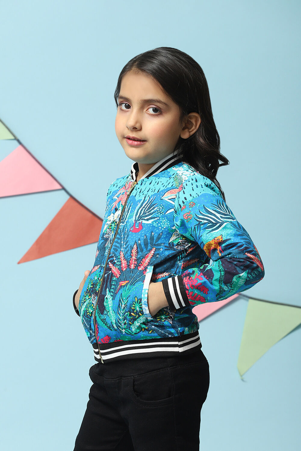 Blue Cotton Jacket image number 2