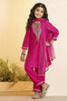 Pink Yoke Design A-Line Kurta Set