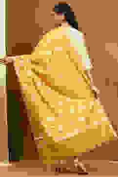 Yellow Yarn-Dyed Festive Dupatta image number 3