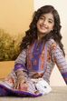 Purple Cotton Printed A-Line Kurta Set image number 7