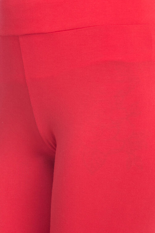 Red Cotton And Art Silk Leggings image number 1
