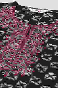 Navy LIVA Straight Printed Kurta image number 1