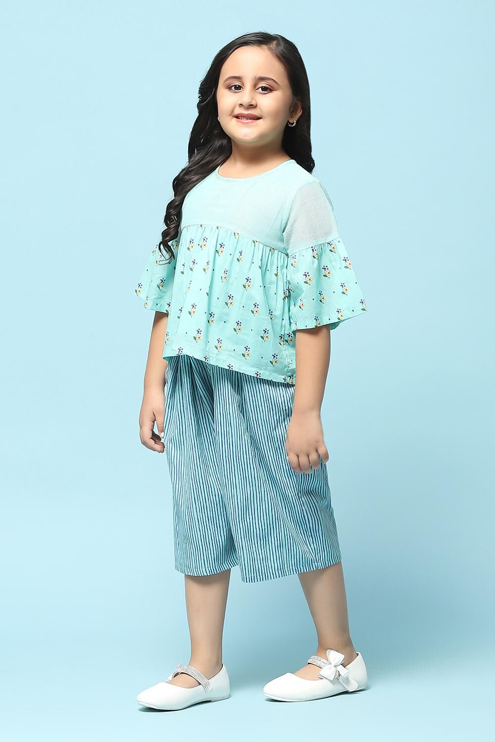 Pink Cotton Straight Printed Kurta Set image number 3